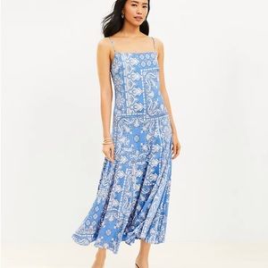 Loft Bandana Print Slip Dress NWT !!
